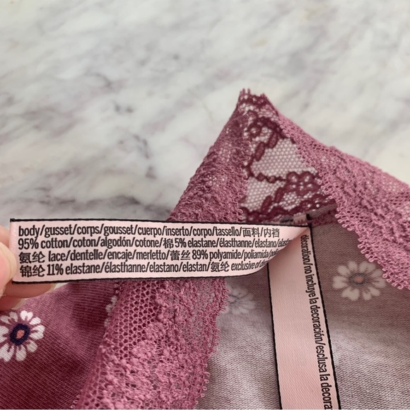 Purple Boho Paisley Print Low Rose Hiphugger Panty with Lace Waistband - Picture 7 of 8